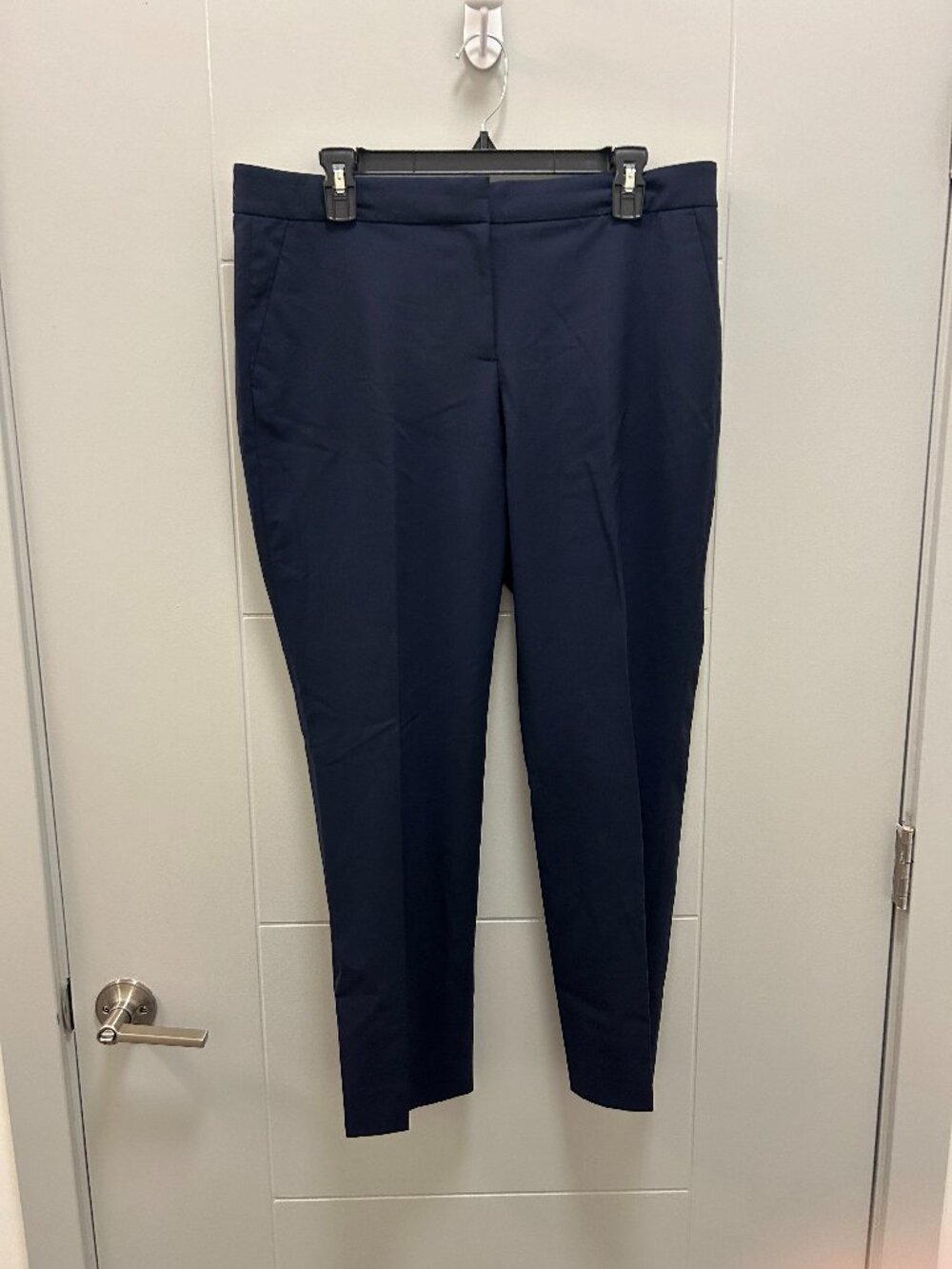 J.Crew B1 Stretch Wool Blend Navy Blue Pants Women's Size 10 Trousers Office